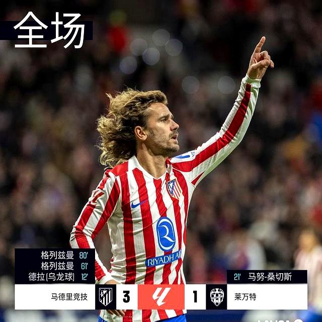 马竞客场不败,稳居西甲领先位置的球队